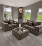 Lilly 3+2 Seater Sofa Set - Brown Elegant Lilly Sofa