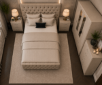Luxury Home Bedroom Set with Wardrobe, Chest and Nightstand Pair - Image 4