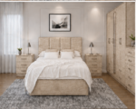 Premium Vintage Furniture Set - Storage Bed With Chest , Bed Side Tables & Large Wardrobe - Image 5