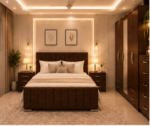 Modern Luxury 5 Door Wardrobe Bedroom Set_ chest of drawer and side tables - Image 2