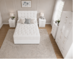 Modern Home Bedroom Set with Wardrobe & Chest of Drawers and Bed Side Tables - Image 4