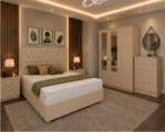 Contemporary Bedroom Set with 3 Door Wardrobe, Chest of Drawers & Side Tables - Image 3