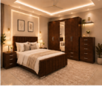 Modern Luxury 5 Door Wardrobe Bedroom Set_ chest of drawer and side tables