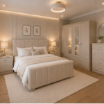 Elegant Bedroom Furniture Set – 4 Door Wardrobe, Chest & Bedside Cabinets