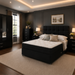Bedroom with Large 3-Door Wardrobe- Bedroom Furniture Set with Wardrobe