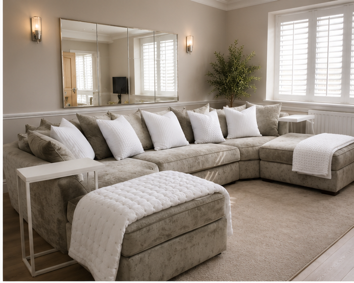 angle_2 U shape 5 seater sofa - Image 1