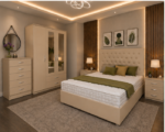 Contemporary Bedroom Set with 3 Door Wardrobe, Chest of Drawers & Side Tables