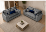 Grey Lilly 3+2 Sofa Set - Lilly 3+2 Seater Sofa Set - Image 2