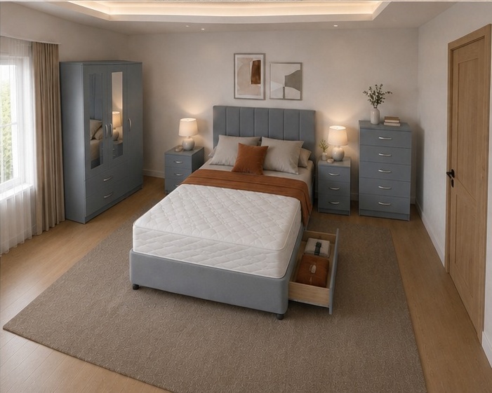 angle_4_bottom_right Designer Wooden Bedroom Furniture - Complete Modern Bedroom Suite - Image 1