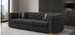 Chesterfield 3-Seater Sofa with Deep Button Tufting - Chesterfield 3-Seater Sofa - Image 4