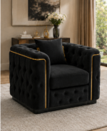 Modern Chesterfield Single Seater Sofa - Luxury Chesterfield Accent Chair - Image 2