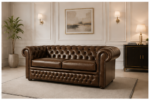 Premium Chesterfield Two-Seater Sofa - Classic Chesterfield Leather Couch - Image 2