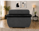 Shannon One Seater Dark Grey Sofa - Elegant Shannon Accent Sofa - Image 4