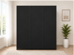 Five Door Wardrobe with Full-Length Mirror - Wardrobe with Full Mirror & 4 Drawers - Image 4