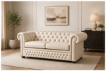 Chesterfield Lounge Sofa – Timeless British Design with cream colors sofa - Image 3