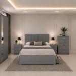 Luxury 5 Door Bedroom Furniture Set with Bed, Drawers & Bedside Tables