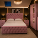 Premium Double Bed Set with 2 Door Wardrobe & Chest Drawer