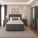 Luxury Contemporary Bedroom Set with Wardrobe & Chest Drawers