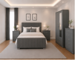 Luxury Contemporary Bedroom Set with Wardrobe & Chest Drawers - Image 5