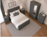 Luxury Contemporary Bedroom Set with Wardrobe & Chest Drawers - Image 2