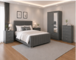 Luxury Contemporary Bedroom Set with Wardrobe & Chest Drawers - Image 3