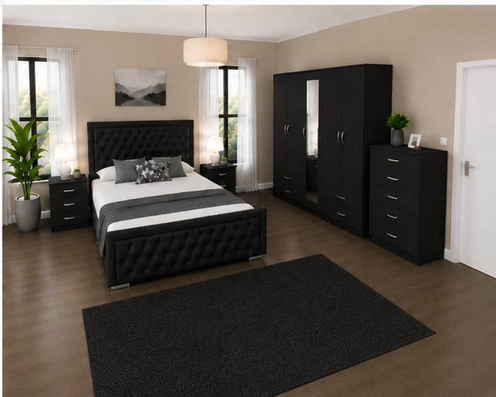 Stylish Hilton Bed Set - Contemporary Bedroom Collection