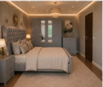 Luxury Grey Bedroom Set – 4 Door Wardrobe, Bedside Tables & Chest of Drawers - Image 2