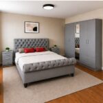 Luxury Wooden Sleigh Bedroom Set  - Sleigh Bed & Bedside Table Set  - Premium Sleigh Storage Furniture Set