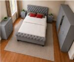 Luxury Wooden Sleigh Bedroom Set  - Sleigh Bed & Bedside Table Set  - Premium Sleigh Storage Furniture Set - Image 2