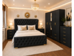 Premium Wooden Bedroom Set – Bed, Wardrobe, Bedside Tables & Chest - Image 5