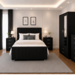 Modern Bedroom Essentials Set with Wardrobe and Drawers