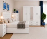Complete Bedroom Furniture Set with 5 Door Wardrobe & Storage Collection - Image 2