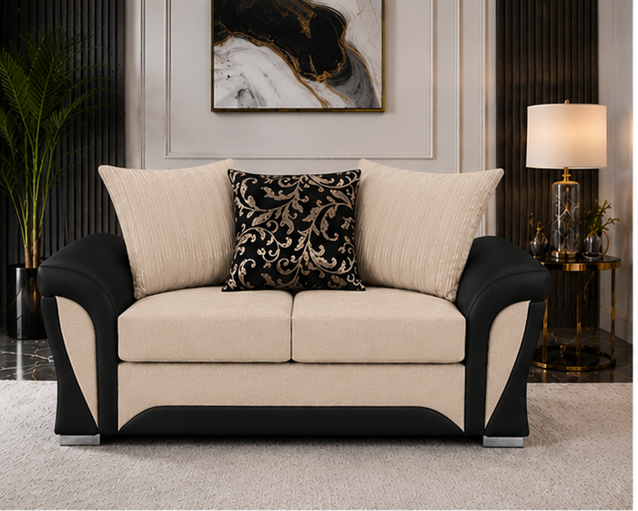 beige_1 Shannon 2 Seater Beige Sofa - Shannon Stylish 2 Seater Sofa - Image 1