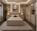 Luxury Home Bedroom Set with Wardrobe, Chest and Nightstand Pair