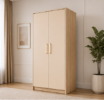 Premium Quality 2 Door Wardrobe – Organize in Style with beige colors - Image 2