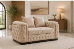 Chesterfield 2 Seater Sofa - Beige Chesterfield Corner Sofa - Image 2