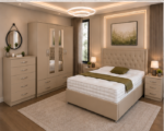Modern Luxury Bedroom Package – Bed, Wardrobe & Chest - Image 2