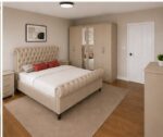 Stylish Wooden Sleigh Double Bed Set  - Sleigh Bedroom & Storage Collection - Classic Luxury Sleigh Furniture Set