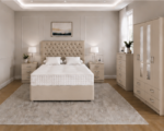 Modern Beige Bedroom Storage Solution - Wardrobe, Chest & Side Units - Image 4