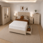 Luxury Wooden Bedroom Set - Modern Bedroom Set with Wardrobe