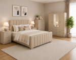 Complete Bedroom Furniture Package - Stylish Panel Bed Room Set - Image 5