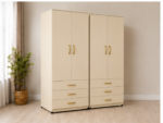 Smart Storage 4 Door Wardrobe with 6 Drawers - Deluxe 4 Door Wardrobe with Bottom Drawers - Image 3