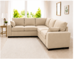 Beige 5-Seater L-Shaped Corner Sofa – Dylan 5-Seater Sofa