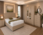 Modern Luxury Bedroom Package – Bed, Wardrobe & Chest