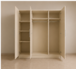 Premium Bedroom Beige Color Wardrobe with 3 Doors - Royal Style 3 Door Wardrobe - Image 3