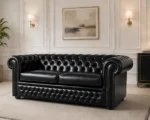 Premium Faux Leather Chesterfield 2-Seater Sofa - Royal Chesterfield 2-Seater Sofa - Image 2