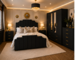 Luxury Bedroom Furniture Set – 4 Door Wardrobe, Nightstands & Chest Of Drawer