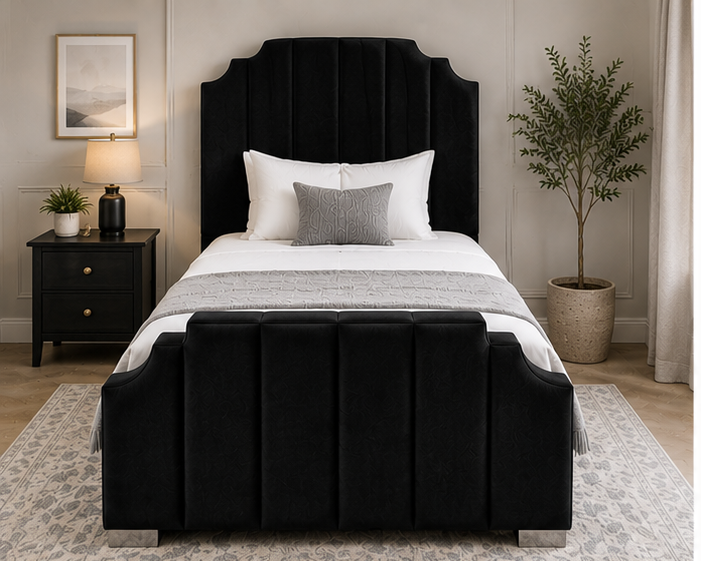 black_bed_1 Arizona Single Bed – Space-Saving Comfort - Image 1