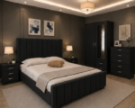 Stylish Double Bed Room Set with Wardrobe and Chest - Image 5