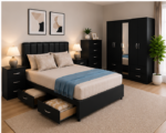 Bedroom Essentials Bundle with Large Capacity Wardrobe